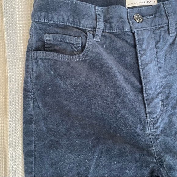 LOFT Women’s Blue Velvety Soft Skinny Fitted High Rise Pant Size 4 27 - Picture 4 of 14